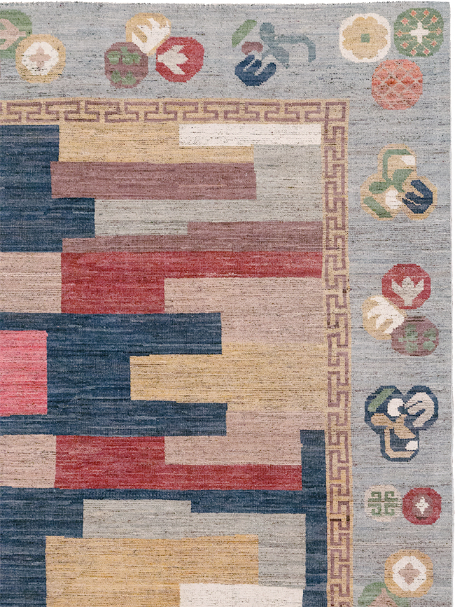 Modern East Turkestan Khotan Room Size Carpet, No.32606 - Gsblank