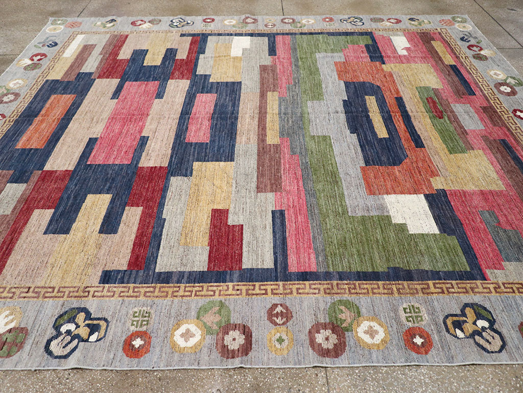 Modern East Turkestan Khotan Room Size Carpet, No.32606 - Gsblank