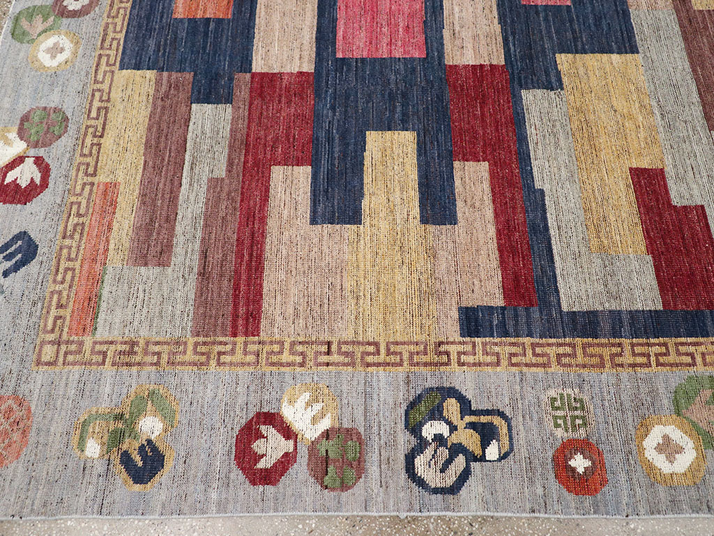 Modern East Turkestan Khotan Room Size Carpet, No.32606 - Gsblank