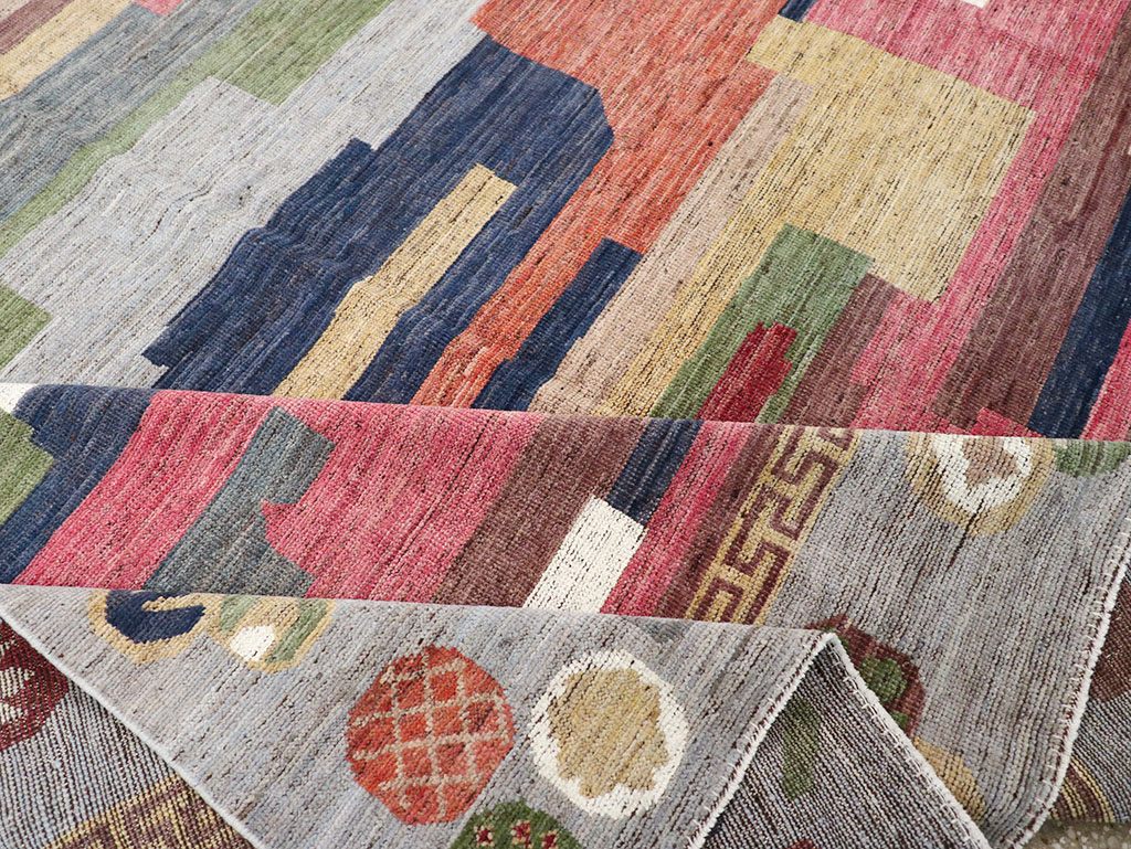 Modern East Turkestan Khotan Room Size Carpet, No.32606 - Gsblank