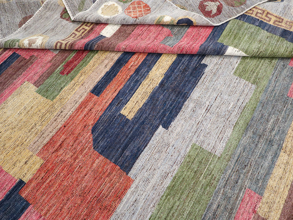 Modern East Turkestan Khotan Room Size Carpet, No.32606 - Gsblank