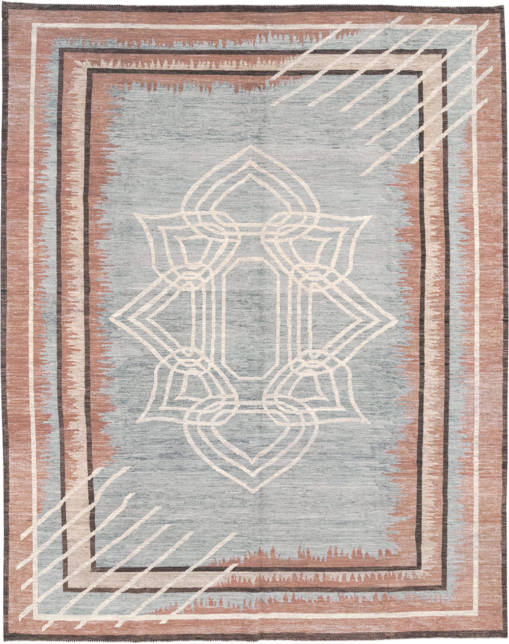 Modern Deco Inspired Khotan Carpet, No.32607 - Gsblank