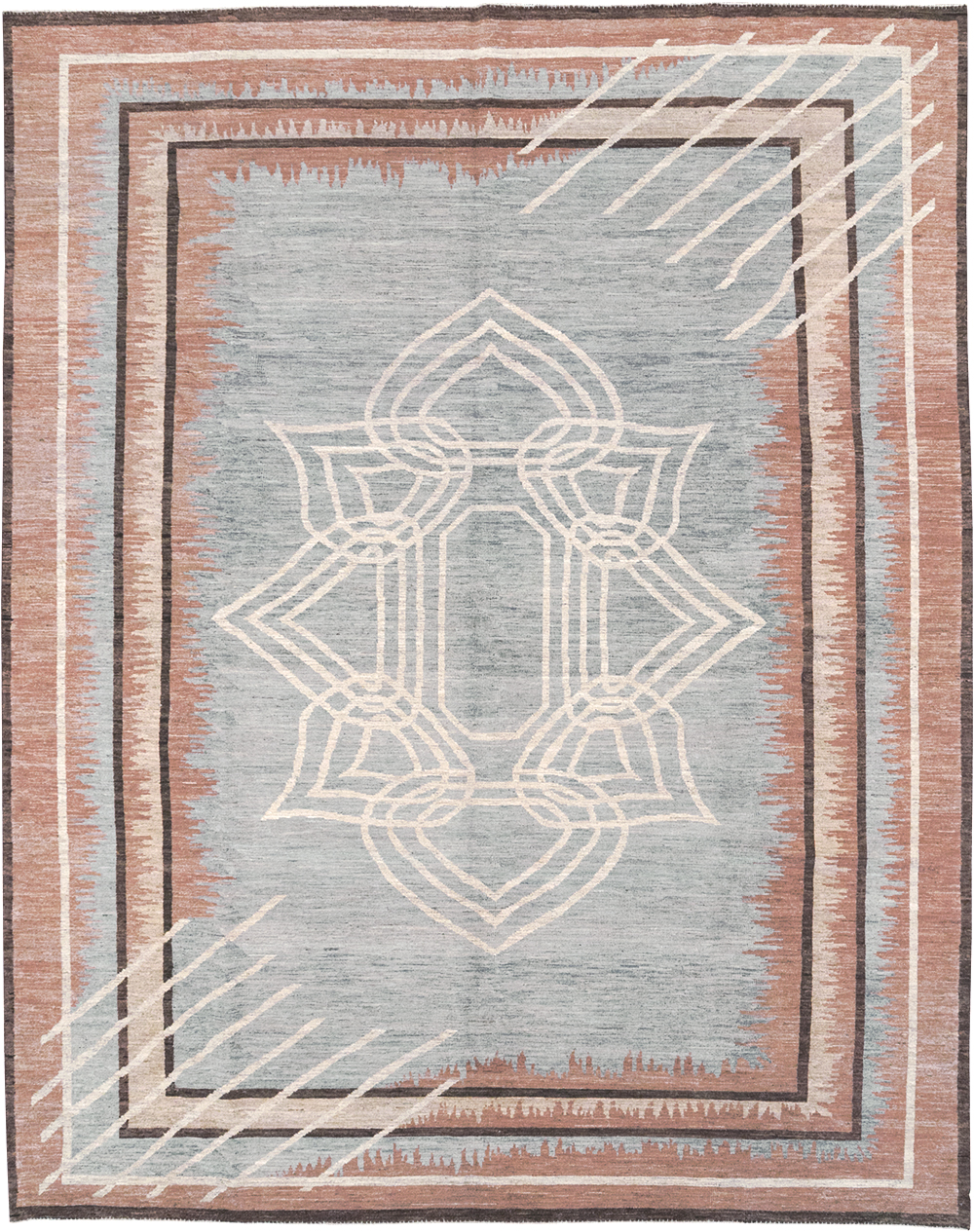 Modern Deco Inspired Khotan Carpet, No.32607 - Gsblank