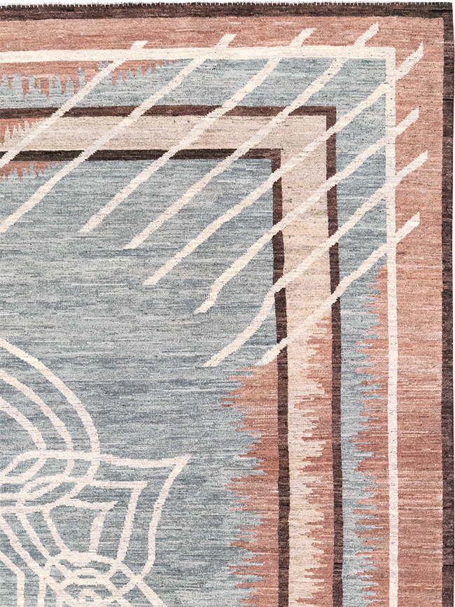 Modern Deco Inspired Khotan Carpet, No.32607 - Gsblank