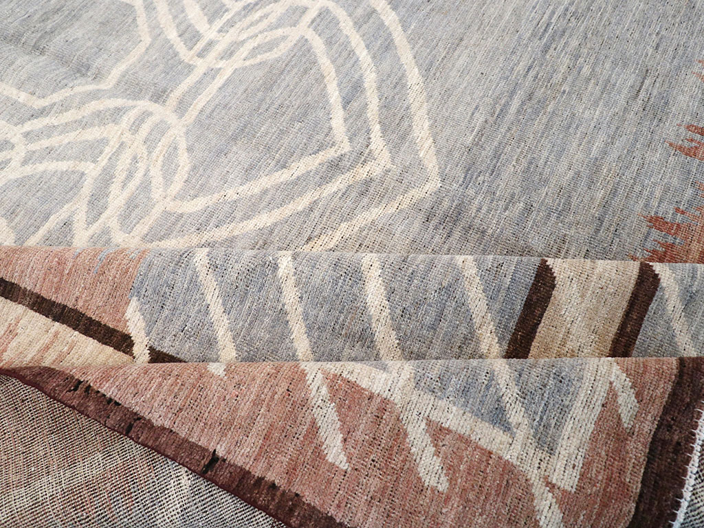 Modern Deco Inspired Khotan Carpet, No.32607 - Gsblank