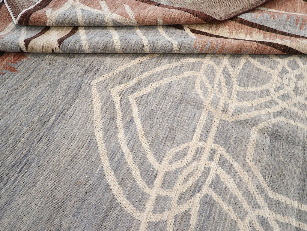 Modern Deco Inspired Khotan Carpet, No.32607 - Gsblank