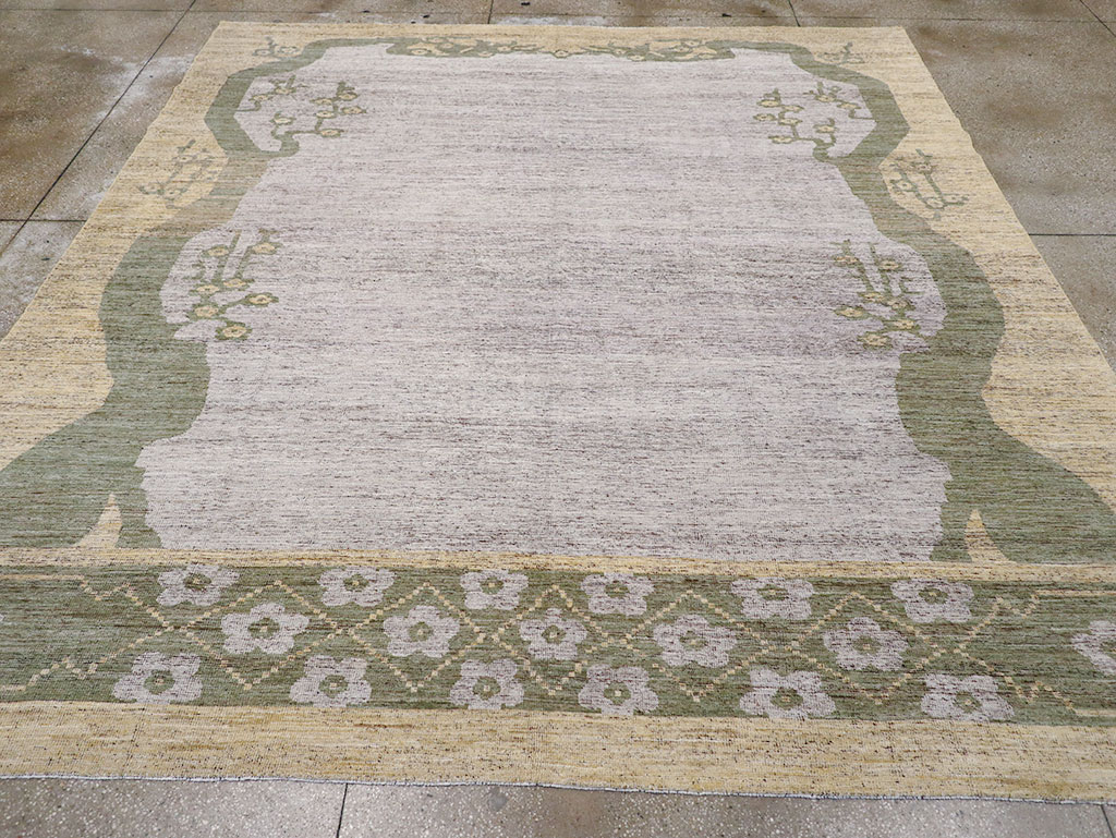 Modern East Turkestan Khotan Room Size Carpet, No.32608 - Gsblank