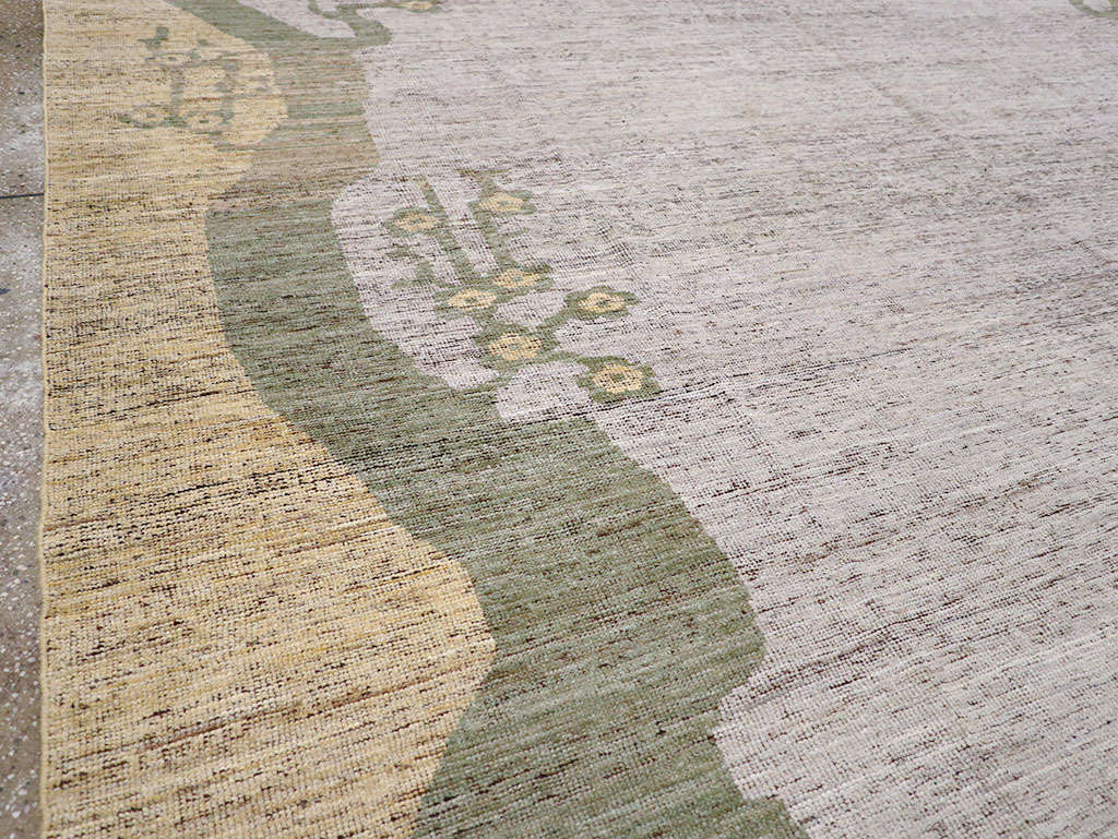 Modern East Turkestan Khotan Room Size Carpet, No.32608 - Gsblank