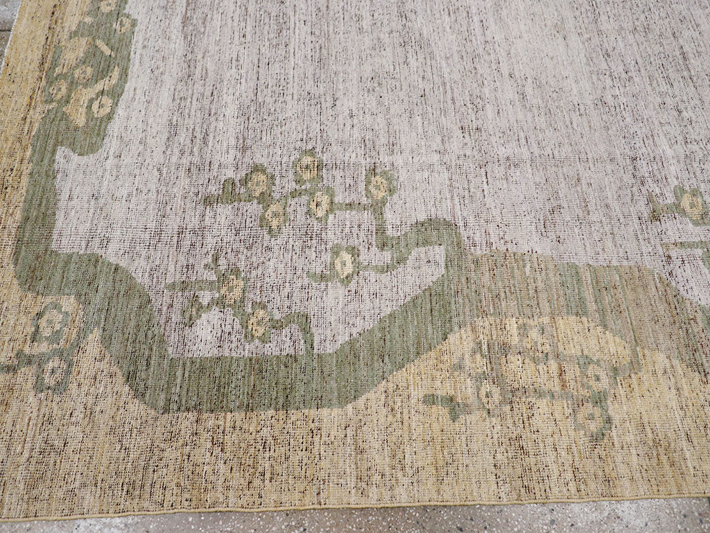 Modern East Turkestan Khotan Room Size Carpet, No.32608 - Gsblank