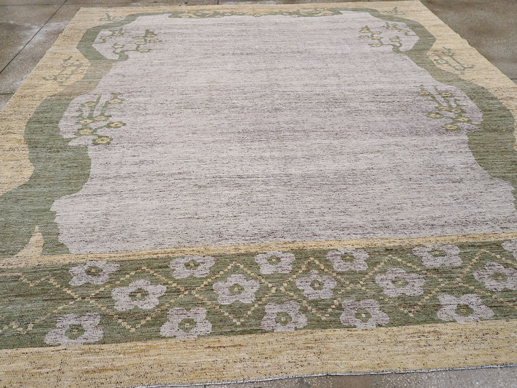 Modern East Turkestan Khotan Room Size Carpet, No.32608 - Gsblank