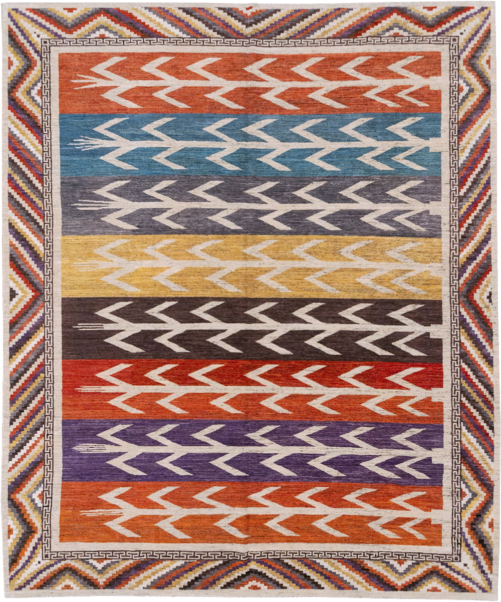 Modern East Turkestan Khotan Room Size Carpet, No.32610 - Gsblank