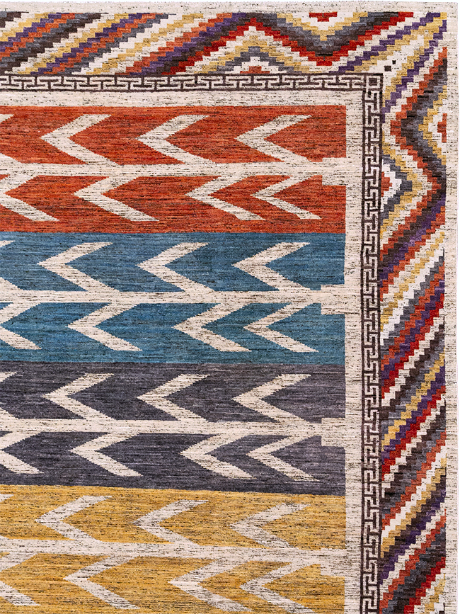 Modern East Turkestan Khotan Room Size Carpet, No.32610 - Gsblank