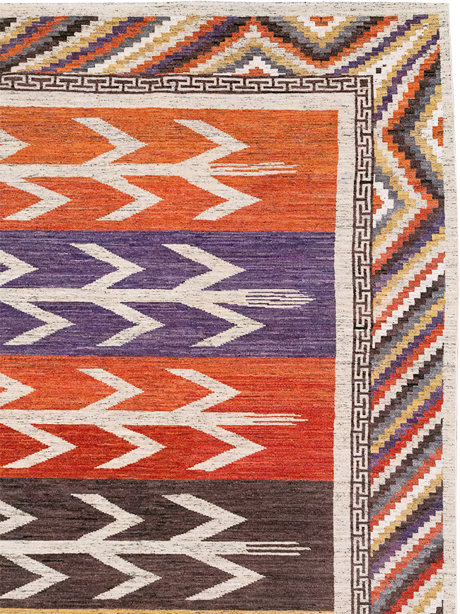 Modern East Turkestan Khotan Room Size Carpet, No.32610 - Gsblank