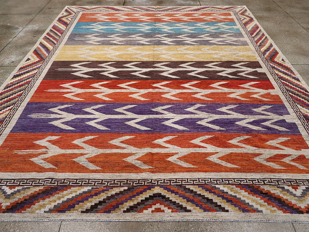 Modern East Turkestan Khotan Room Size Carpet, No.32610 - Gsblank