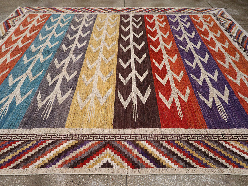 Modern East Turkestan Khotan Room Size Carpet, No.32610 - Gsblank