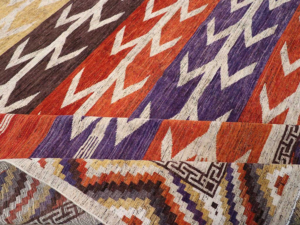 Modern East Turkestan Khotan Room Size Carpet, No.32610 - Gsblank