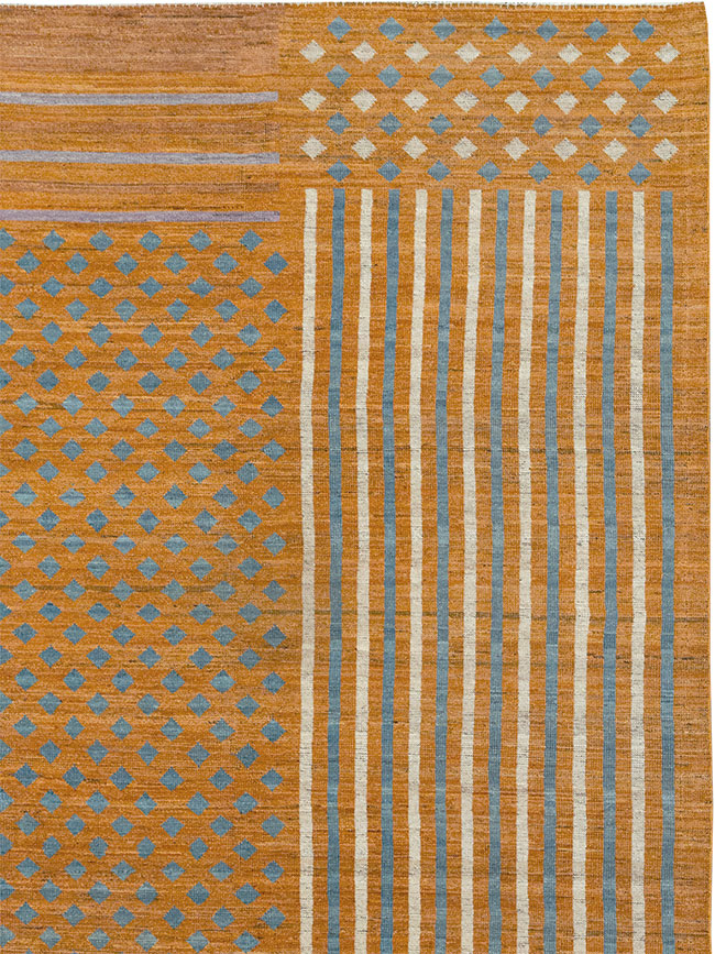 Contemporary East Turkestan Khotan Room Size Carpet, No.32611 - Gsblank