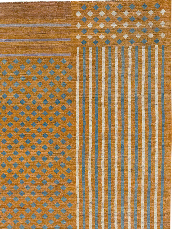 Contemporary East Turkestan Khotan Room Size Carpet, No.32611 - Gsblank