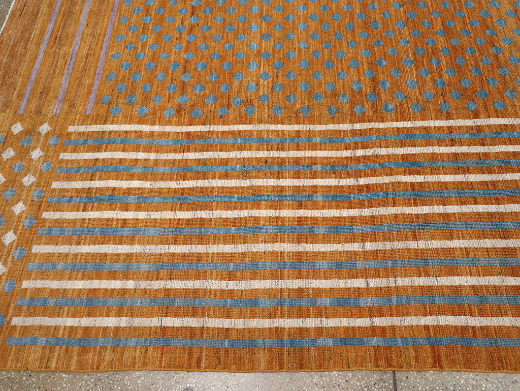Contemporary East Turkestan Khotan Room Size Carpet, No.32611 - Gsblank
