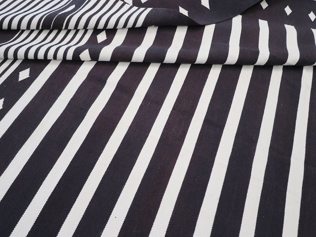 Modern Indian Flatweave Dhurrie Large Carpet, No.32612 - Gsblank