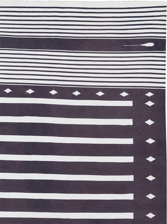 Modern Indian Flatweave Dhurrie Large Carpet, No.32614 - Gsblank