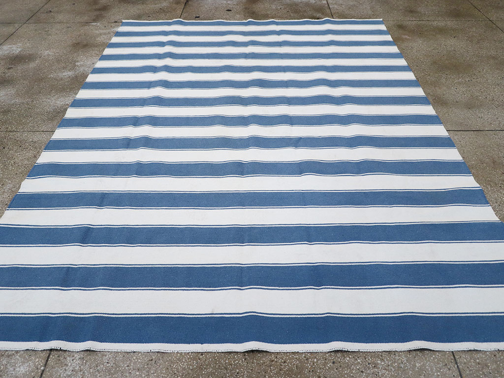 Modern Indian Flatweave Dhurrie Accent Carpet, No.32617 - Gsblank