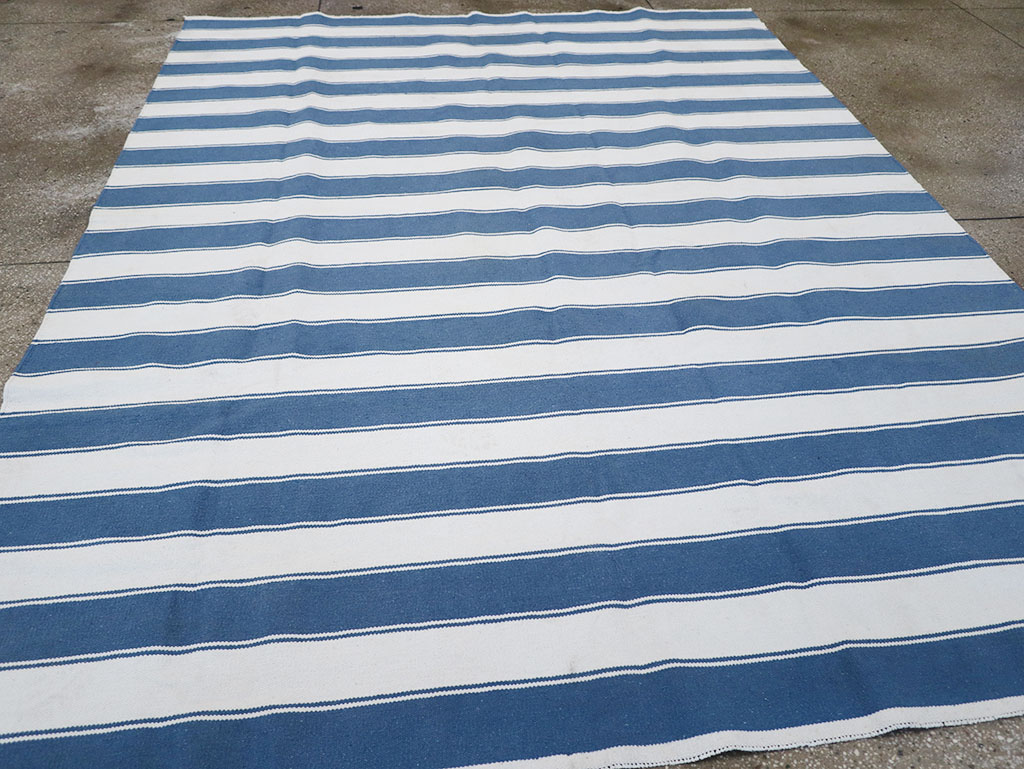 Modern Indian Flatweave Dhurrie Accent Carpet, No.32617 - Gsblank