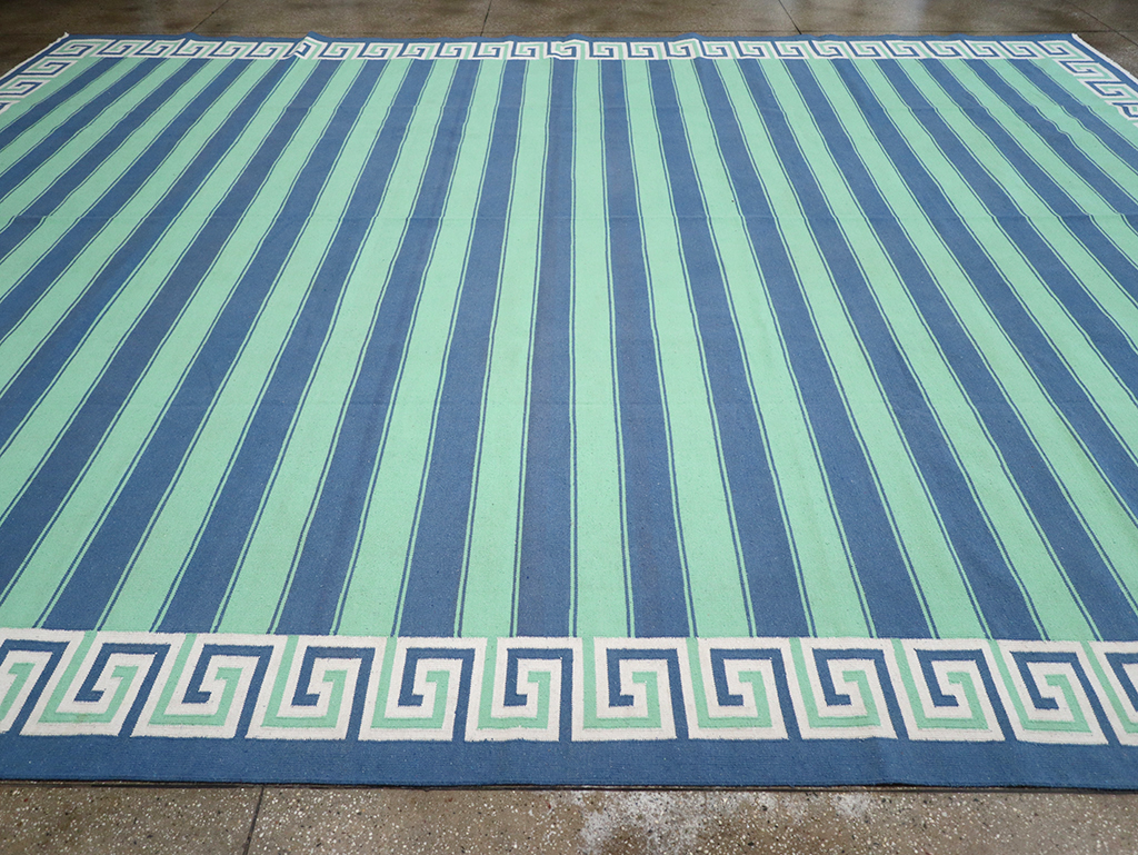 Modern Indian Flatweave Dhurrie Large Carpet, No.32621 - Gsblank