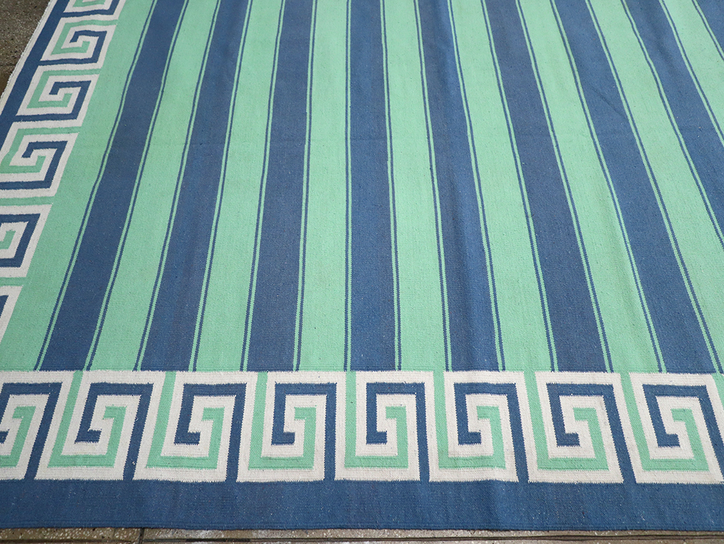 Modern Indian Flatweave Dhurrie Large Carpet, No.32621 - Gsblank