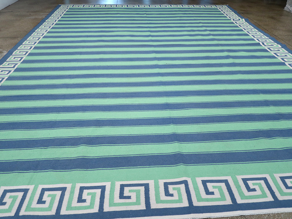 Modern Indian Flatweave Dhurrie Large Carpet, No.32621 - Gsblank