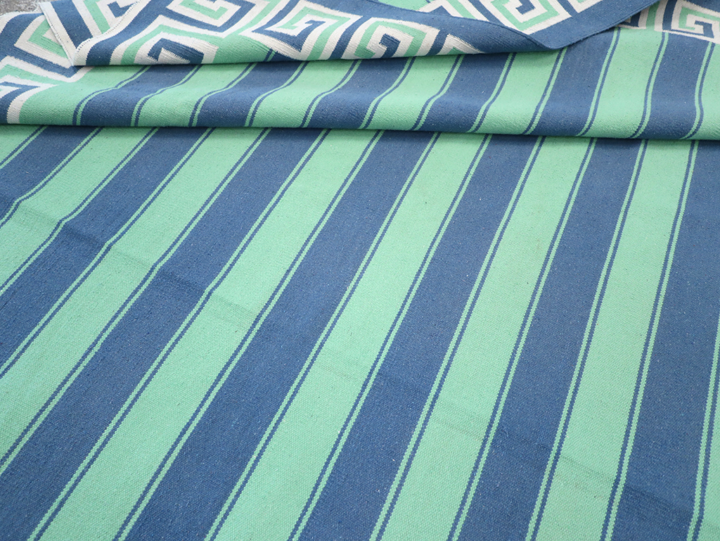 Modern Indian Flatweave Dhurrie Large Carpet, No.32621 - Gsblank