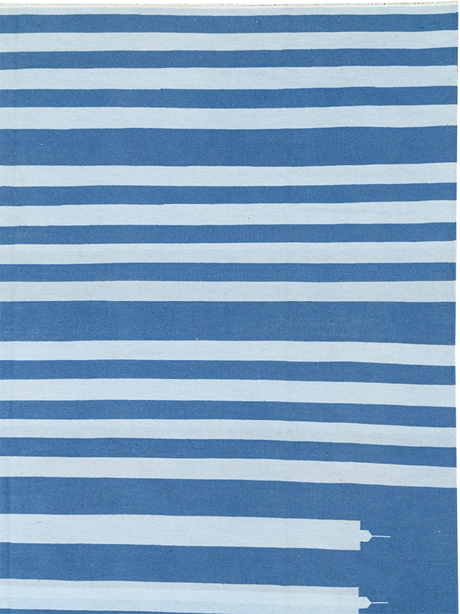 Modern Indian Flatweave Dhurrie Large Room Size Carpet, No.32623 - Gsblank