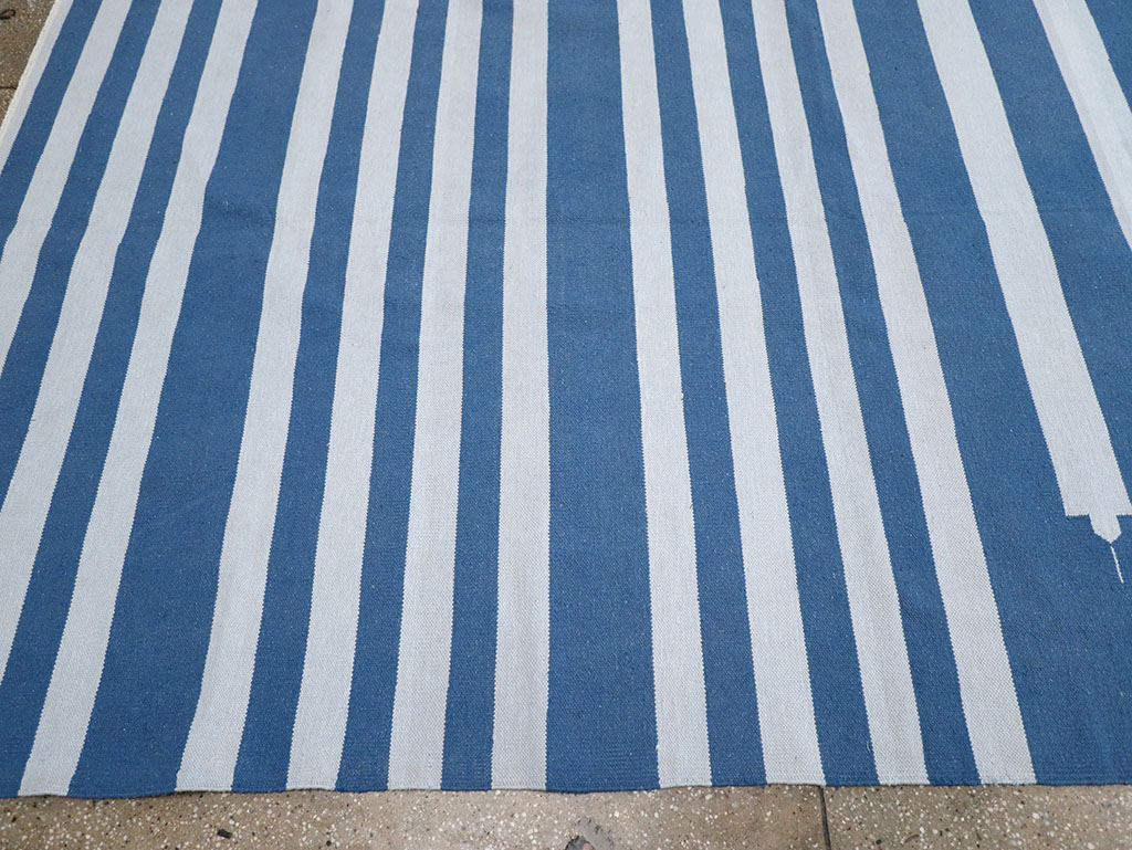 Modern Indian Flatweave Dhurrie Large Room Size Carpet, No.32623 - Gsblank