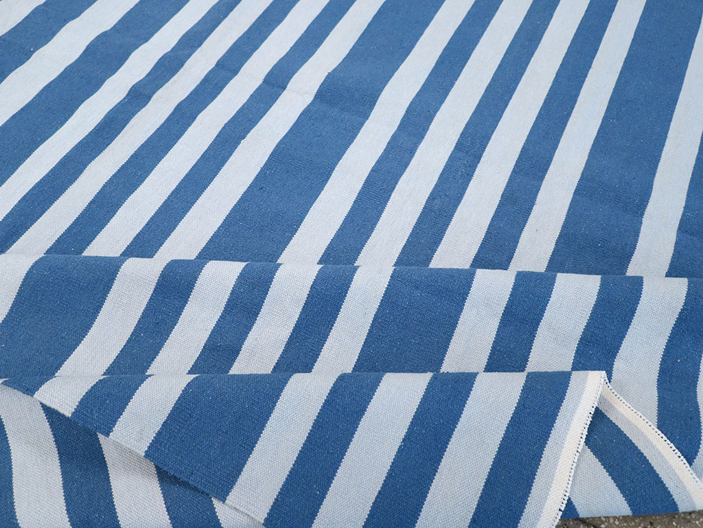 Modern Indian Flatweave Dhurrie Large Room Size Carpet, No.32623 - Gsblank