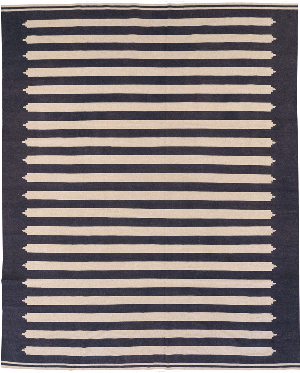 Modern Indian Flatweave Dhurrie Room Size Carpet, No.32624 - Gsblank