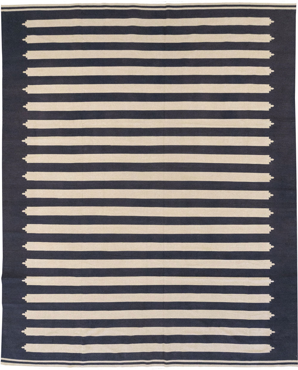 Modern Indian Flatweave Dhurrie Room Size Carpet, No.32624 - Gsblank