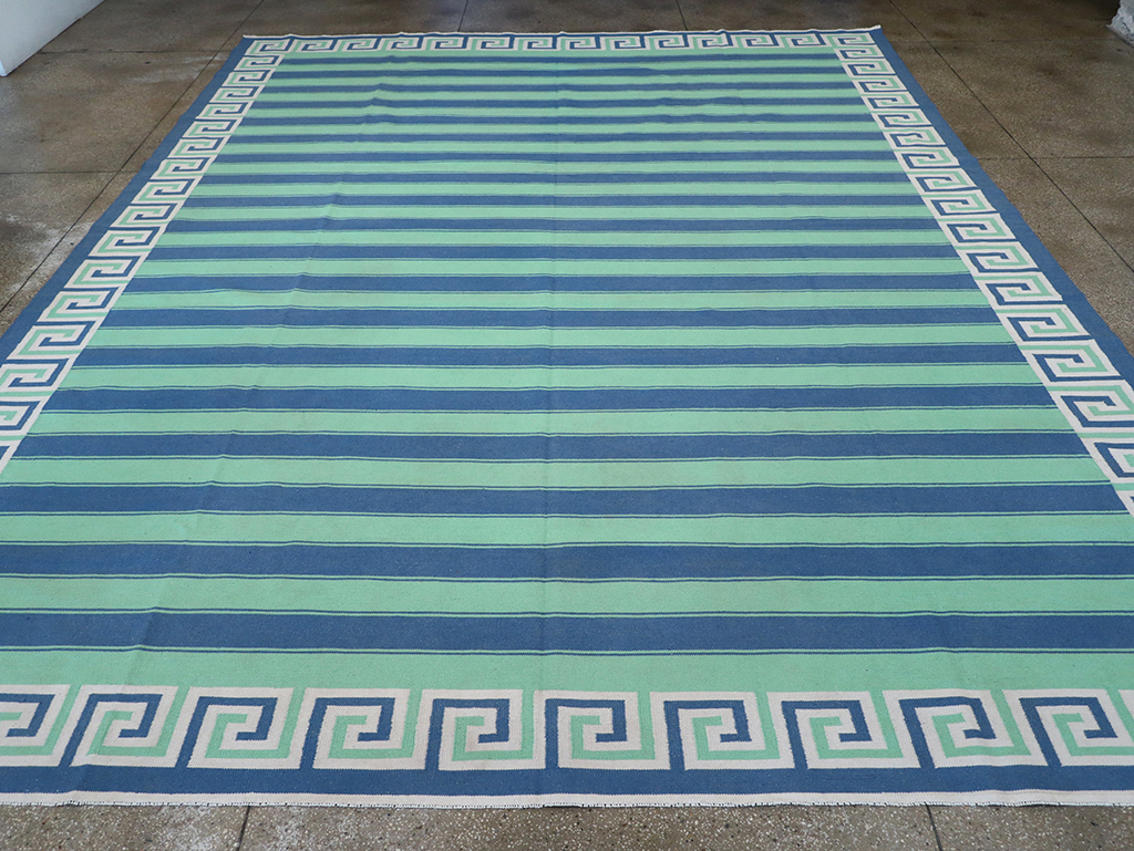 Modern Indian Flatweave Dhurrie Oversize Carpet, No.32625 - Gsblank