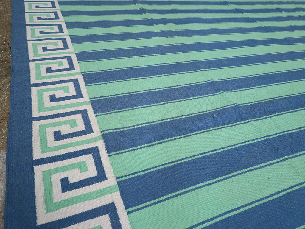 Modern Indian Flatweave Dhurrie Oversize Carpet, No.32625 - Gsblank