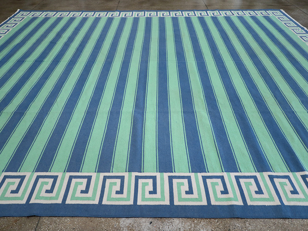 Modern Indian Flatweave Dhurrie Oversize Carpet, No.32625 - Gsblank