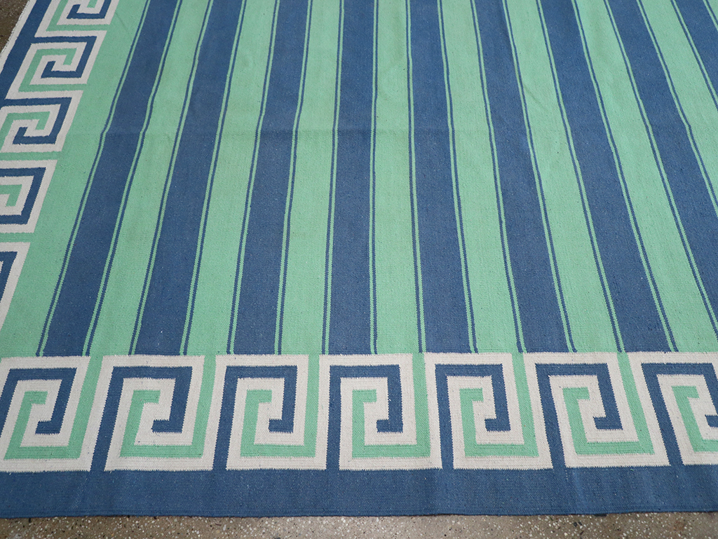 Modern Indian Flatweave Dhurrie Oversize Carpet, No.32625 - Gsblank