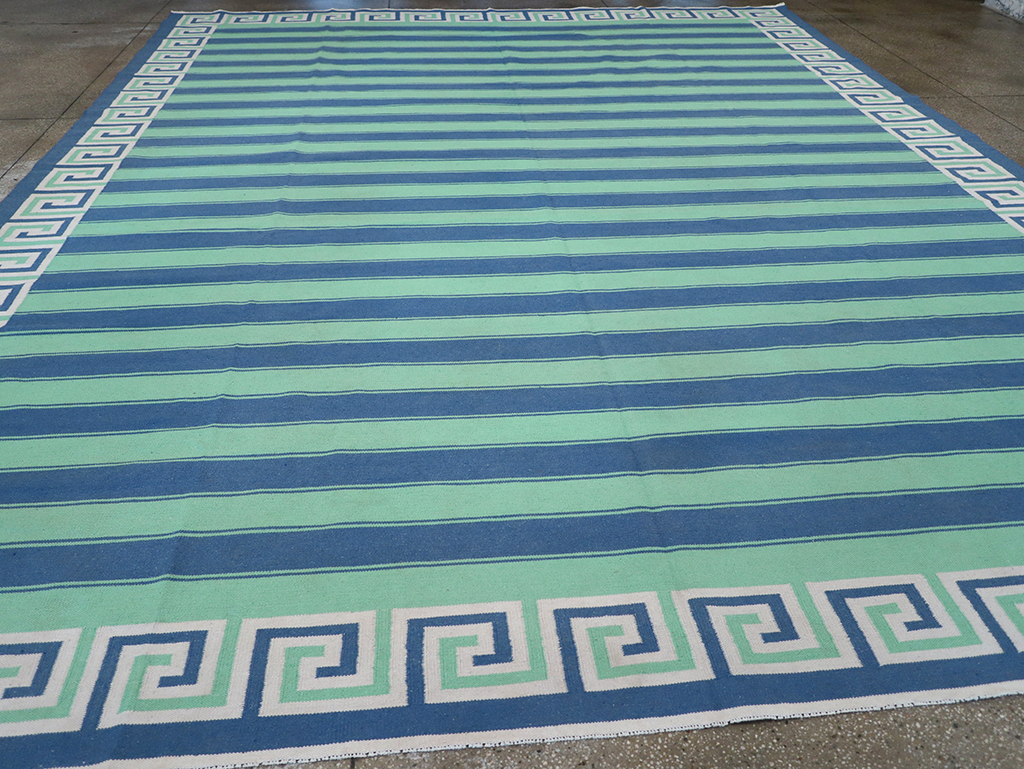 Modern Indian Flatweave Dhurrie Oversize Carpet, No.32625 - Gsblank