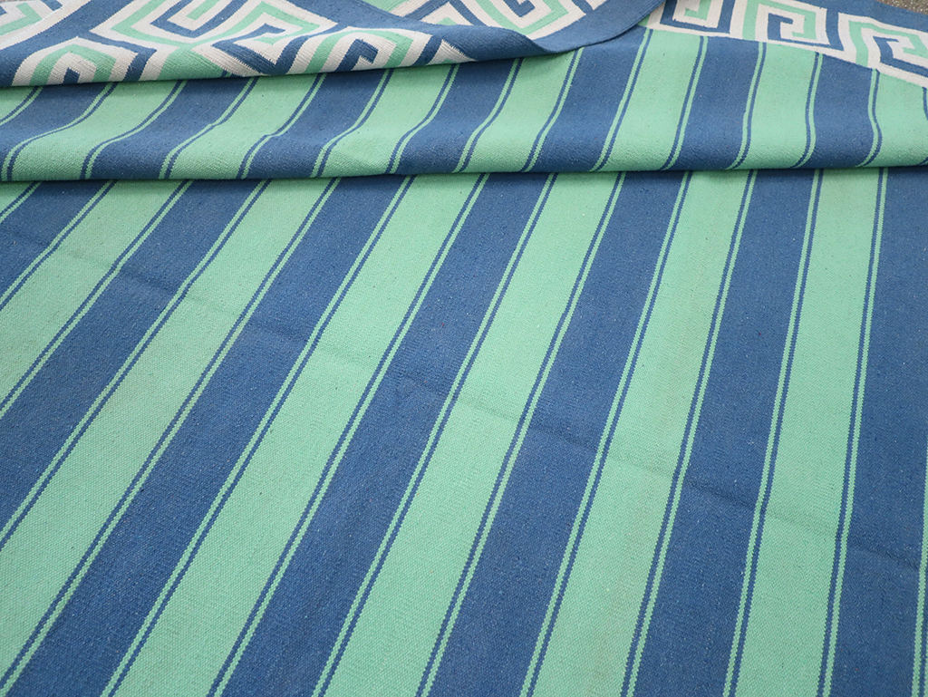 Modern Indian Flatweave Dhurrie Oversize Carpet, No.32625 - Gsblank