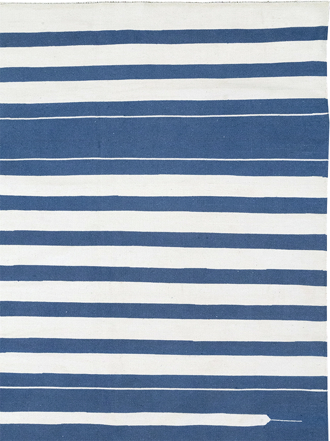 Modern Indian Flatweave Dhurrie Large Room Size Carpet, No.32626 - Gsblank