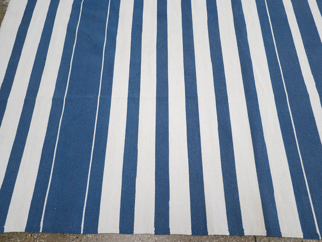 Modern Indian Flatweave Dhurrie Large Room Size Carpet, No.32626 - Gsblank