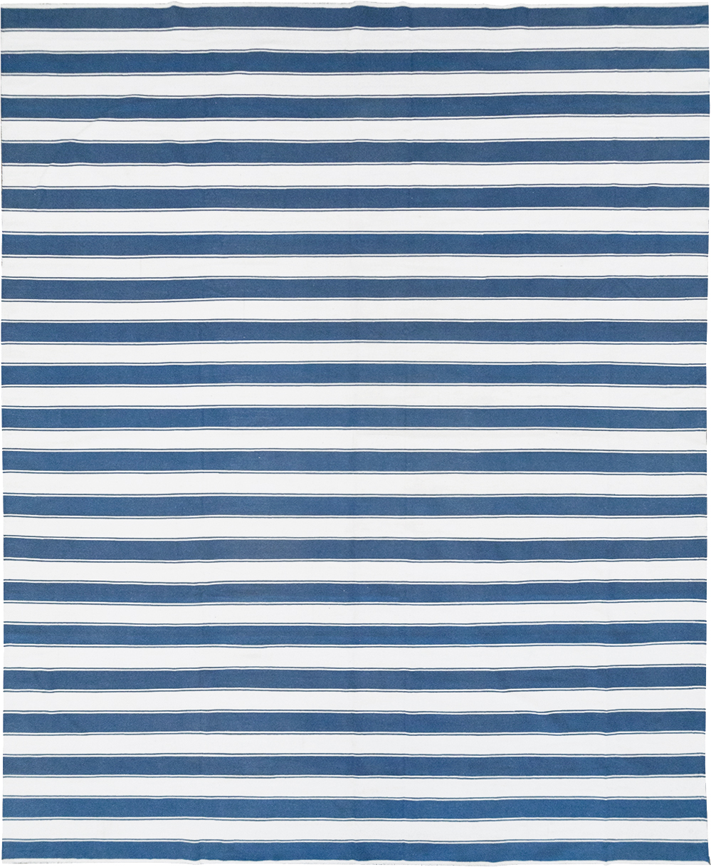 Modern Indian Flatweave Dhurrie Large Room Size Carpet, No.32627 - Gsblank