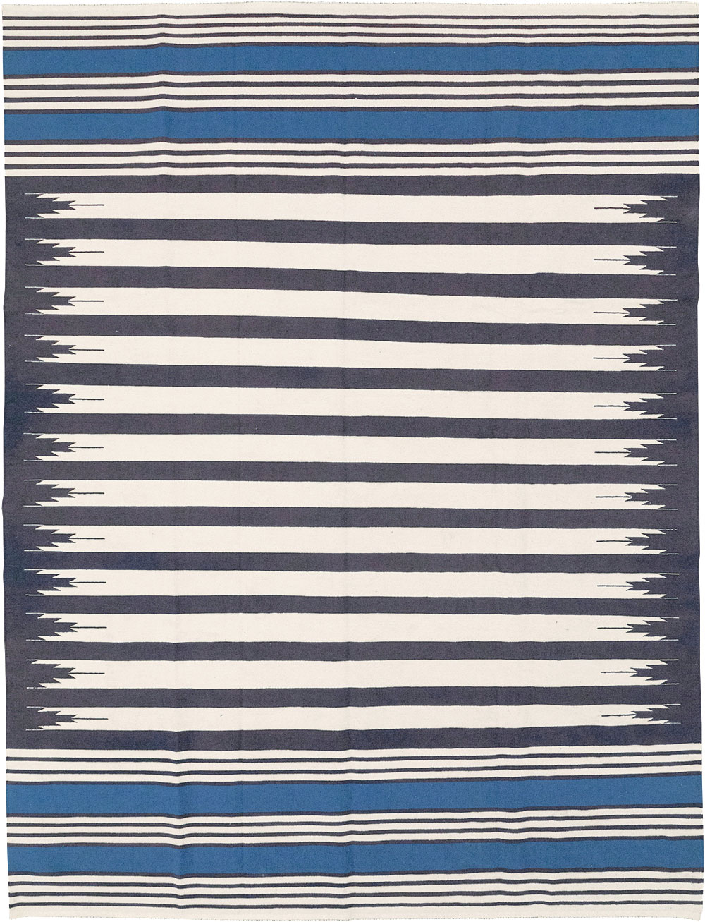 Modern Indian Flatweave Dhurrie Room Size Carpet, No.32629 - Gsblank