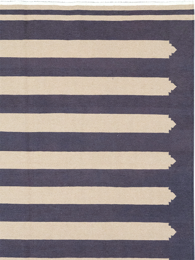 Modern Indian Flatweave Dhurrie Room Size Carpet, No.32630 - Gsblank