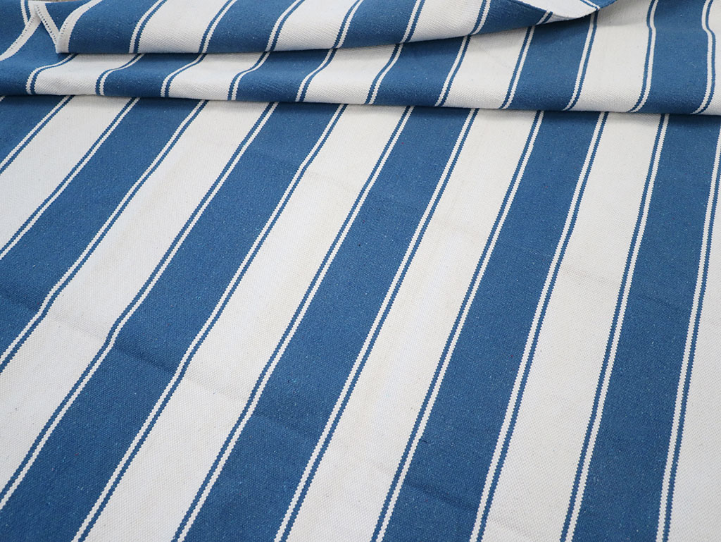 Modern Indian Flatweave Dhurrie Room Size Carpet, No.32633 - Gsblank