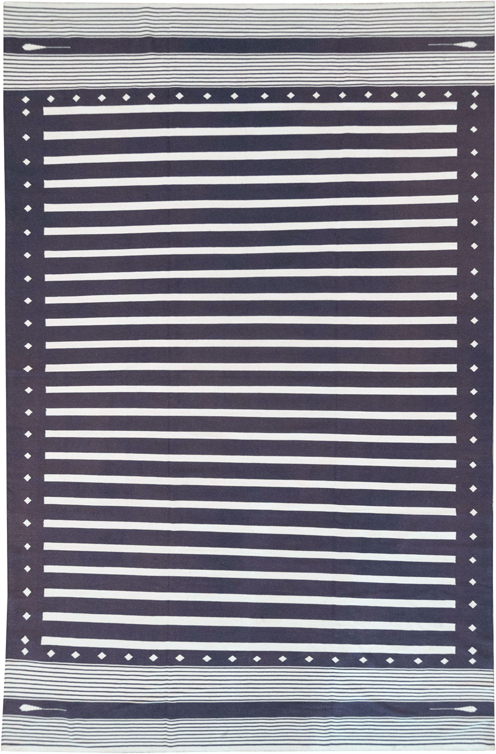 Modern Indian Flatweave Dhurrie Large Room Size Carpet, No.32634 - Gsblank