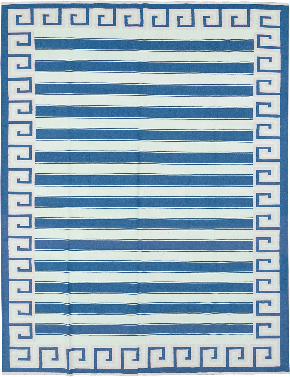 Modern Indian Flatweave Dhurrie Room Size Carpet, No.32635 - Gsblank